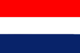 Nederlandse vlag met marine blauwe baan